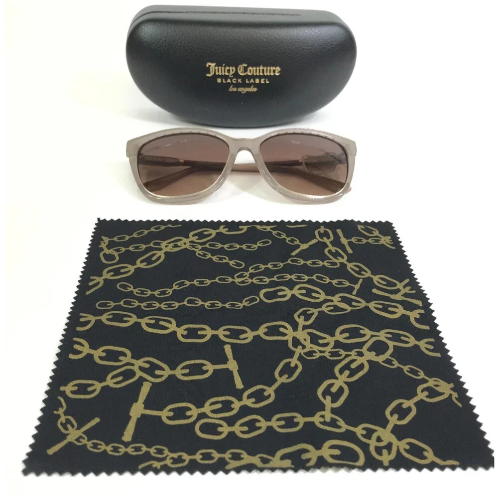 Juicy Couture Sunglasses JU635/G/S DXQHA Beige Glitter w/ Brown Gradient Lenses
